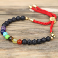 Brățară Placată cu Aur de 18K din Pietre Prețioase - Chakra Pietrei Lavice