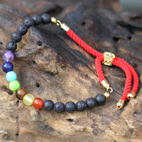 Brățară Placată cu Aur de 18K din Pietre Prețioase - Chakra Pietrei Lavice