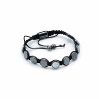 Brățara Shamballa din Hematit Magnetic - Inele Plate
