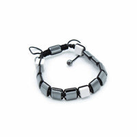 Brățara Shamballa din Hematit Magnetic - Cuburi – Jasp Alb