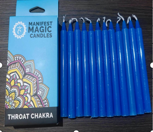 Lumânări Magice pentru manifestare- Chakra Gâtului-- Albastru