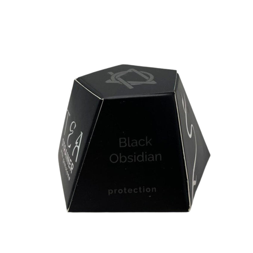 Infuzor de Ceai cu Cristal - Obsidian Negru