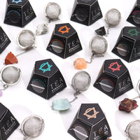 Infuzor de Ceai cu Cristal - Obsidian Negru