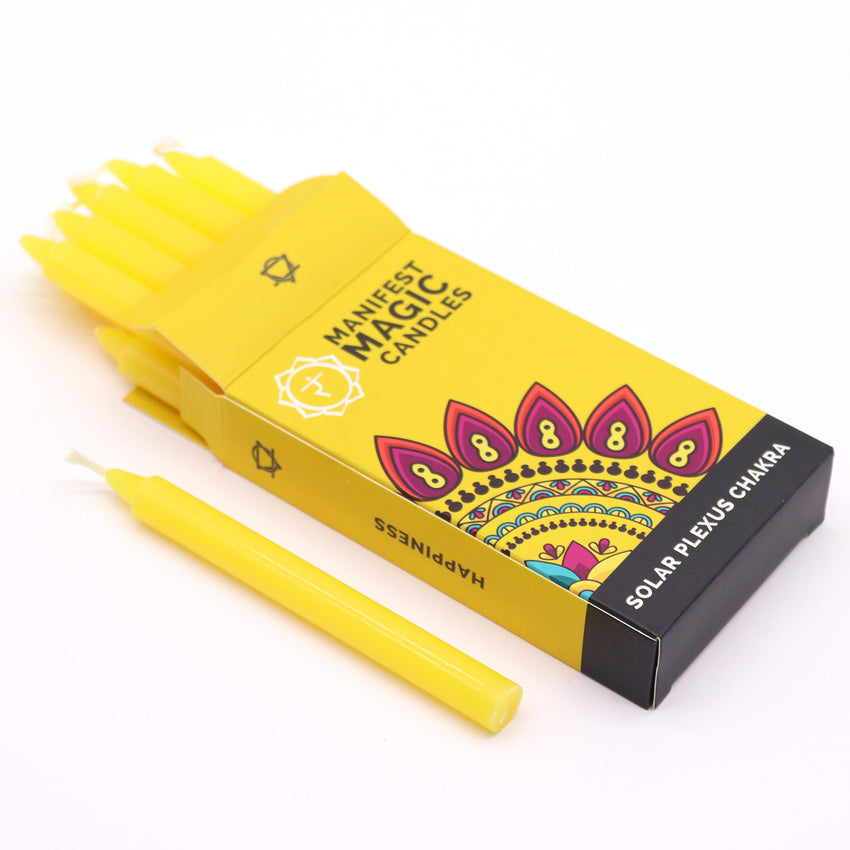 Lumânări Magice pentru Manifestare- Chakra Plexului Solar-- Galben