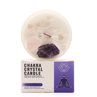 Lumânare Chakra cu Pietre Prețioase - Chakra al Treilea Ochi