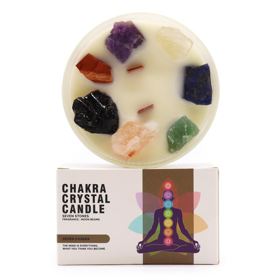 Lumânare Chakra cu Pietre Prețioase - Șapte Chakre