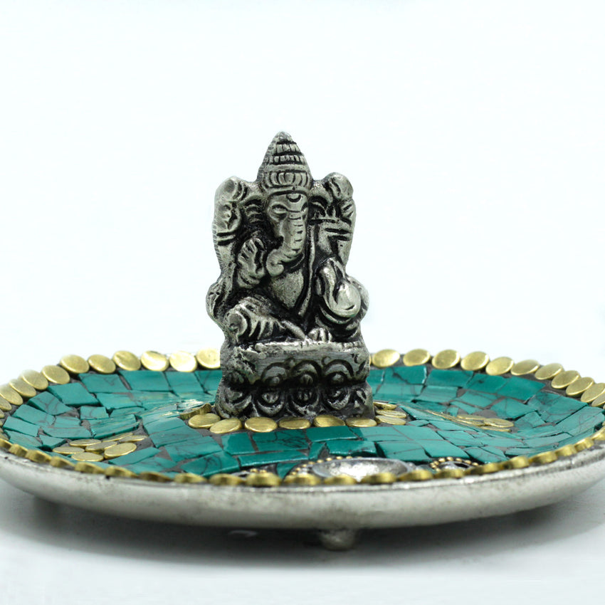Platou Tibetan Ganesh - Suport pentru Conuri și Bețișoare