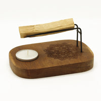 Suport pentru Palo Santo - Lemn de Tec - Design Hamsa