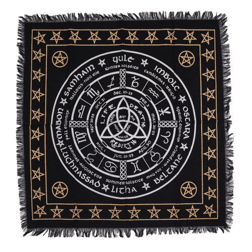Pânză de Altar cu Franjuri Esoterică - Viață Moarte Renaștere