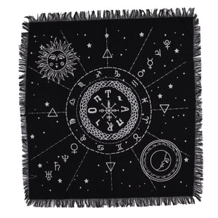 Pânză de Altar cu Franjuri Esoterică - Soare si Luna