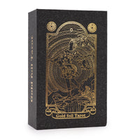 Set de Cărți de Tarot și Carte cu Folie Aurie - Cutie Cadou
