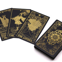 Set de Cărți de Tarot și Carte cu Folie Aurie - Cutie Cadou