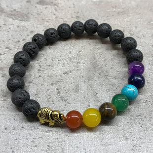 Brățară Piatră Lavă - Chakra/Elefant