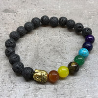Brățară Piatră Lavă - Chakra/Buddha