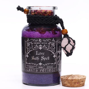 Sare de Baie Ancient Witch și Pandantiv cu Cuarț Roz – Iubire
