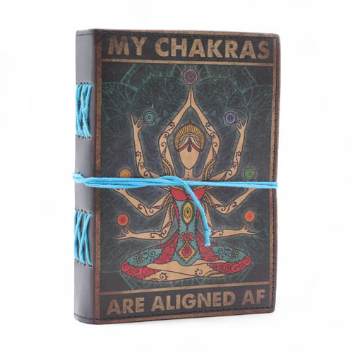 Agendă din Piele   – My Chakras Are Aligned AF (18x13 cm)