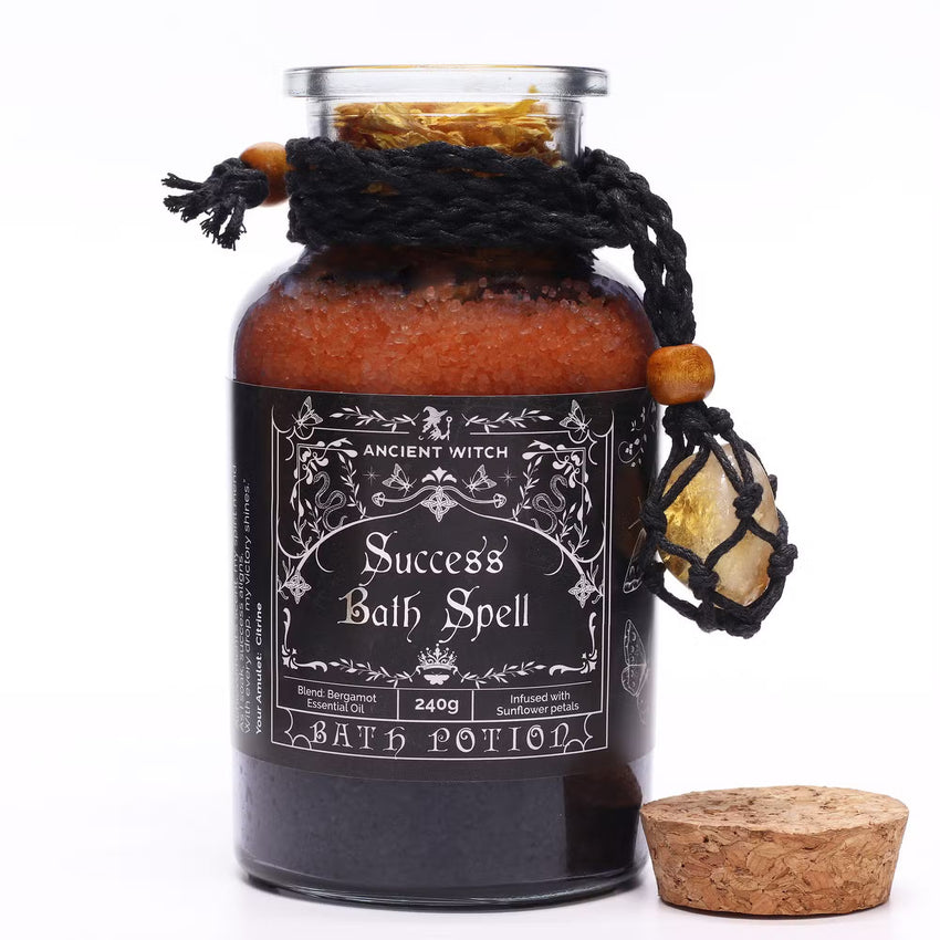Sare de Baie Ancient Witch și Pandantiv cu Piatră de Citrin – Succes