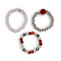 Set de 3 Inele cu Pietre Semiprețioase-Iubire și Pasiune