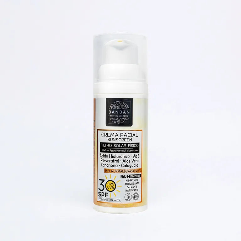 Cremă Solară Hidratantă SPF30 - Piele Normală/Mixtă