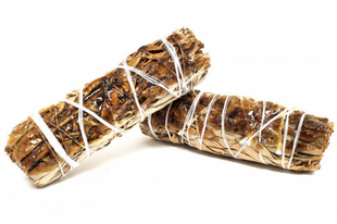 Mănunchi de Încălzire Ambalat - Salvie Albă și Rășină de Copal 10cm