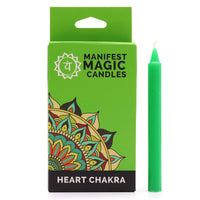 Lumânări Magice pentru Manifestare- Chakra Inimii - Verde
