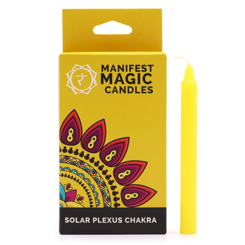 Lumânări Magice pentru Manifestare- Chakra Plexului Solar-- Galben