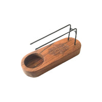 Suport Mic pentru Palo Santo - Lemn de Tec - Design Hamsa